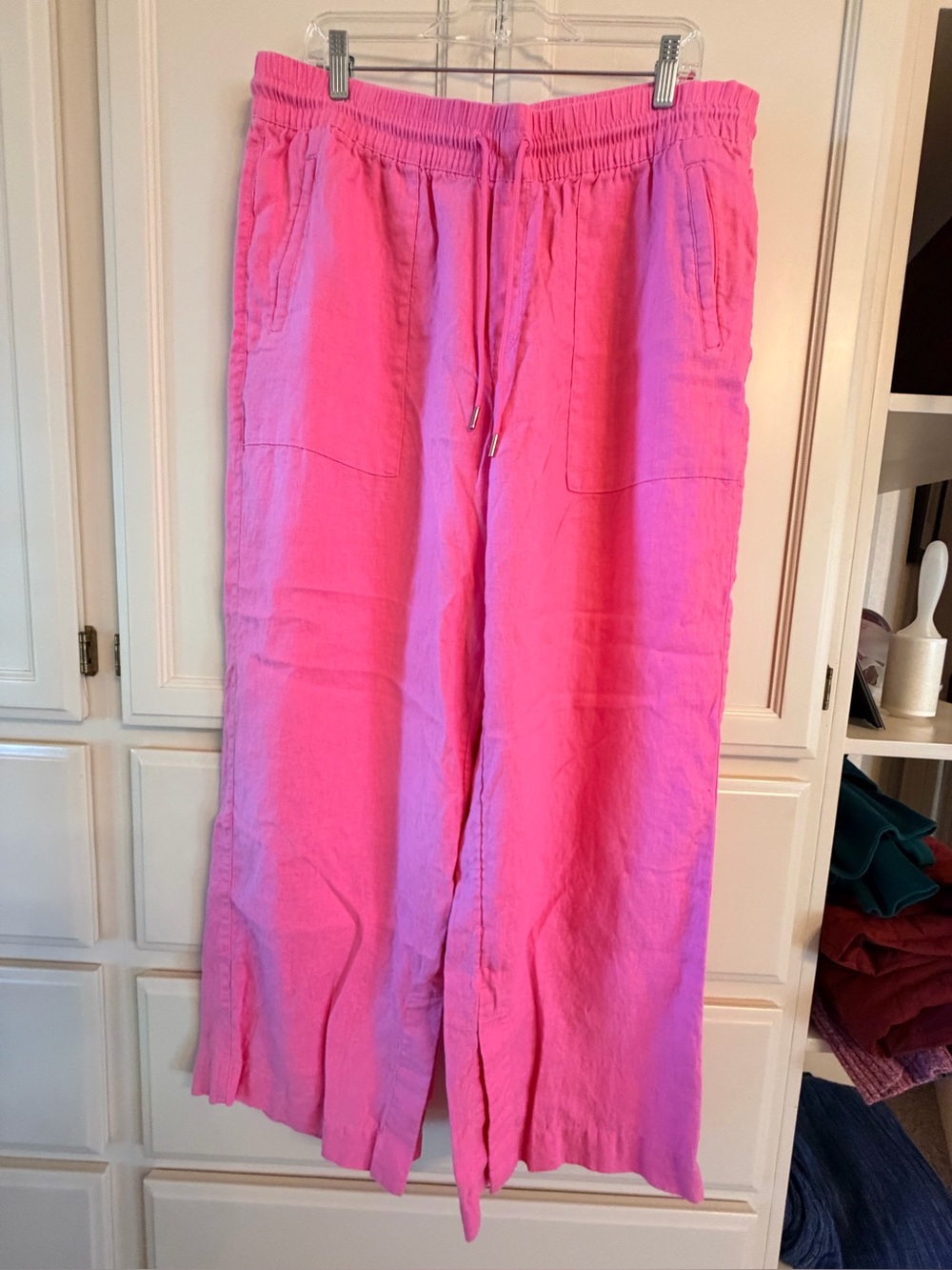 Athleta size xl pink linen wide leg women’s pants
